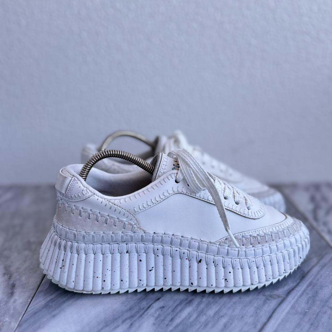 現行品Chloé クロエNAMAスニーカー 36 厚底 タキマキ着　ホワイト