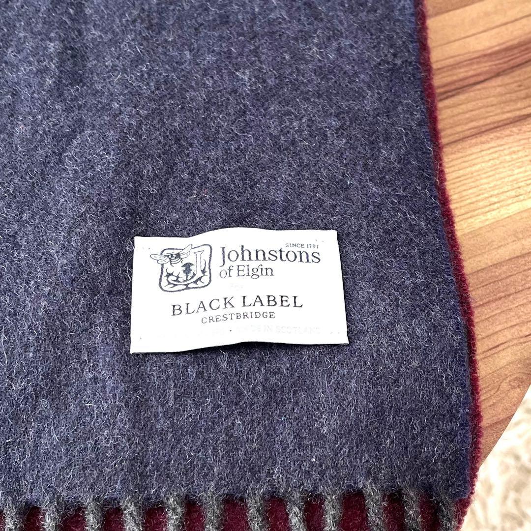 ✨希少✨美品✨Johnstons ジョンストンズ マフラー カシミヤ バイカラー