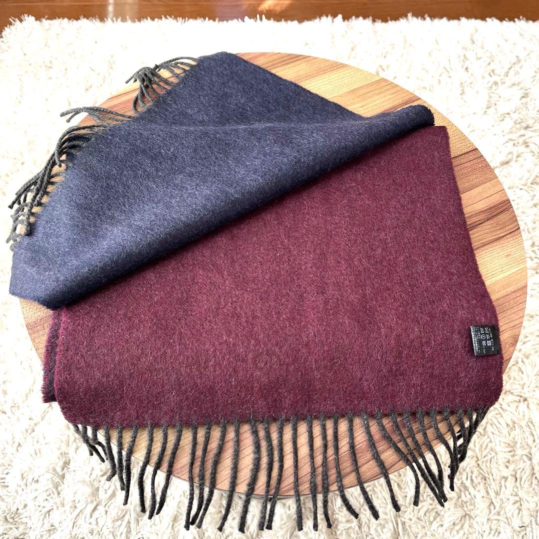 ✨希少✨美品✨Johnstons ジョンストンズ マフラー カシミヤ バイカラー