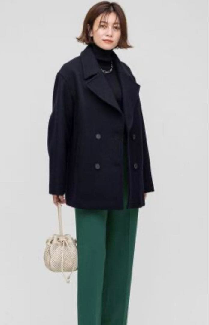 【美品】23区 ソフトメルトン　Pコート ネイビー サイズ40