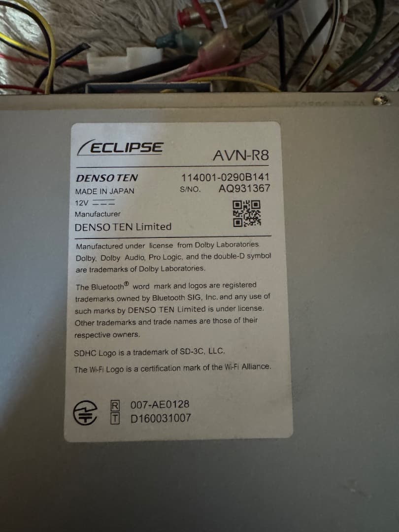 美品✦AVN-R8 ECLIPSE イクリプス　カーナビ2017