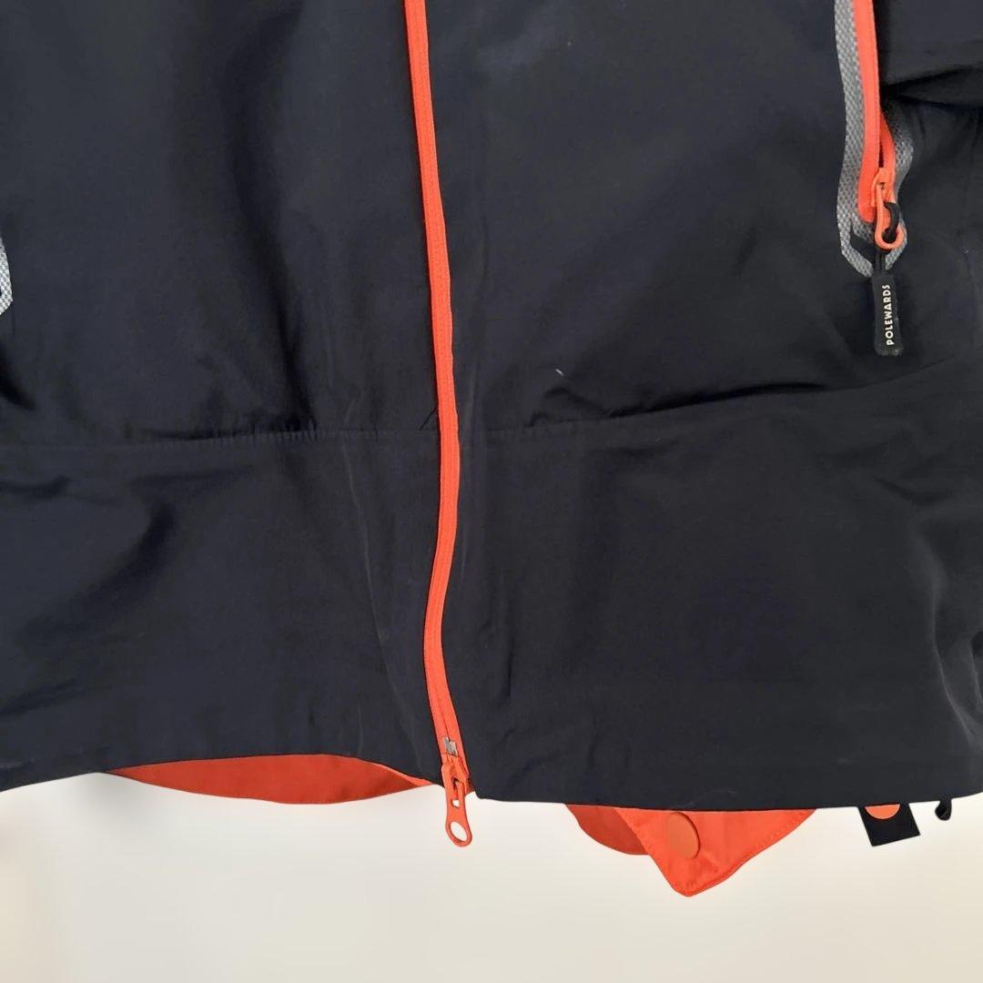POLE WARDS レインウェア上下セット　M 黒/オレンジ