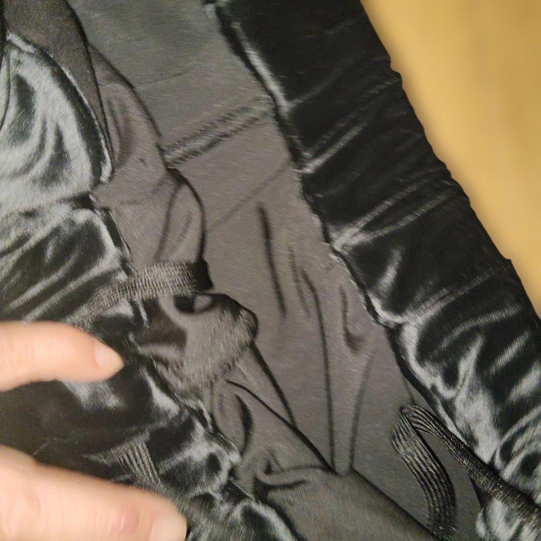 ほぼ日02.ベルベットカジュアルパンツ 黒.新品タグ付き