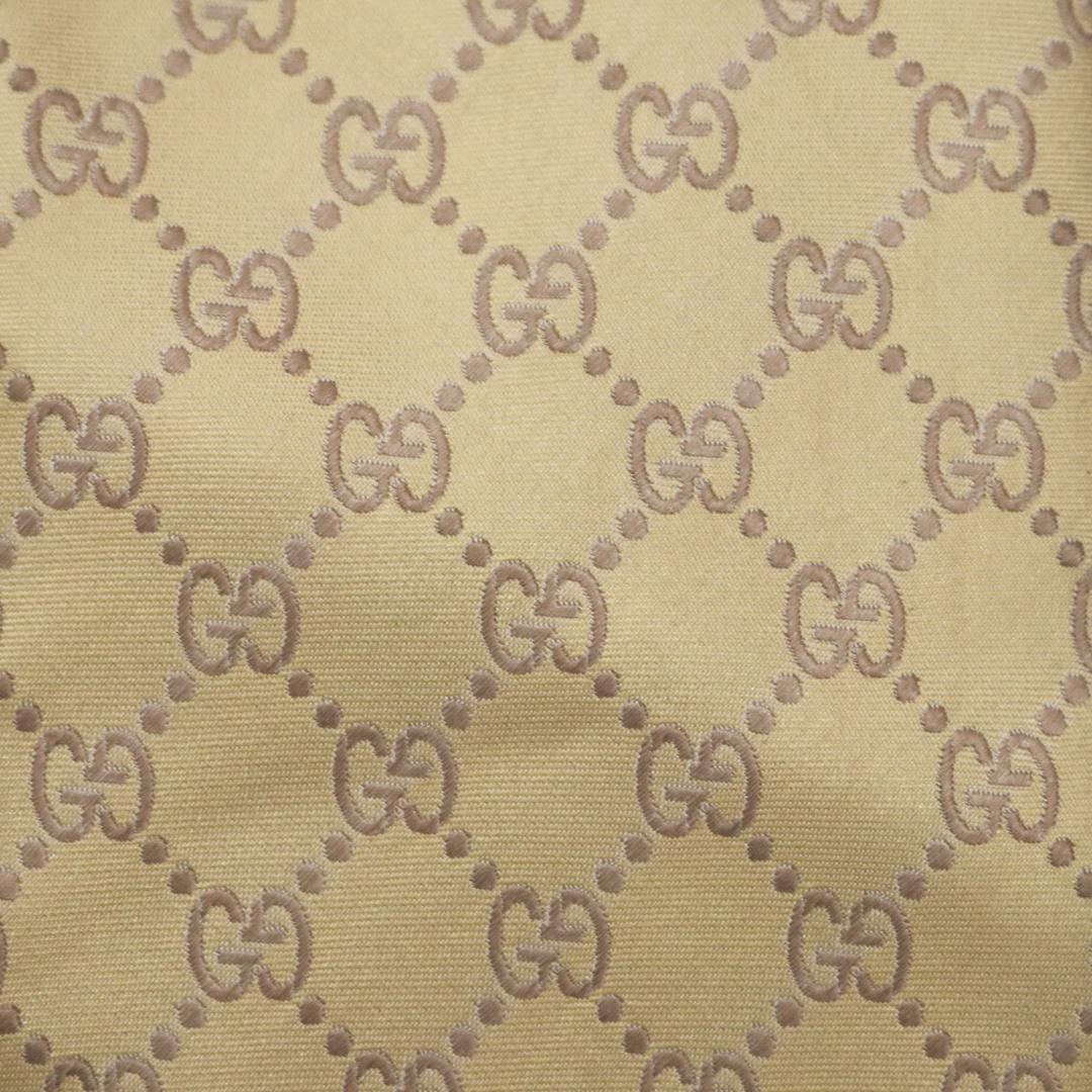 GUCCI　グッチ　ネクタイ　イエロー　ベージュ　GG柄　シルク　ビジネス