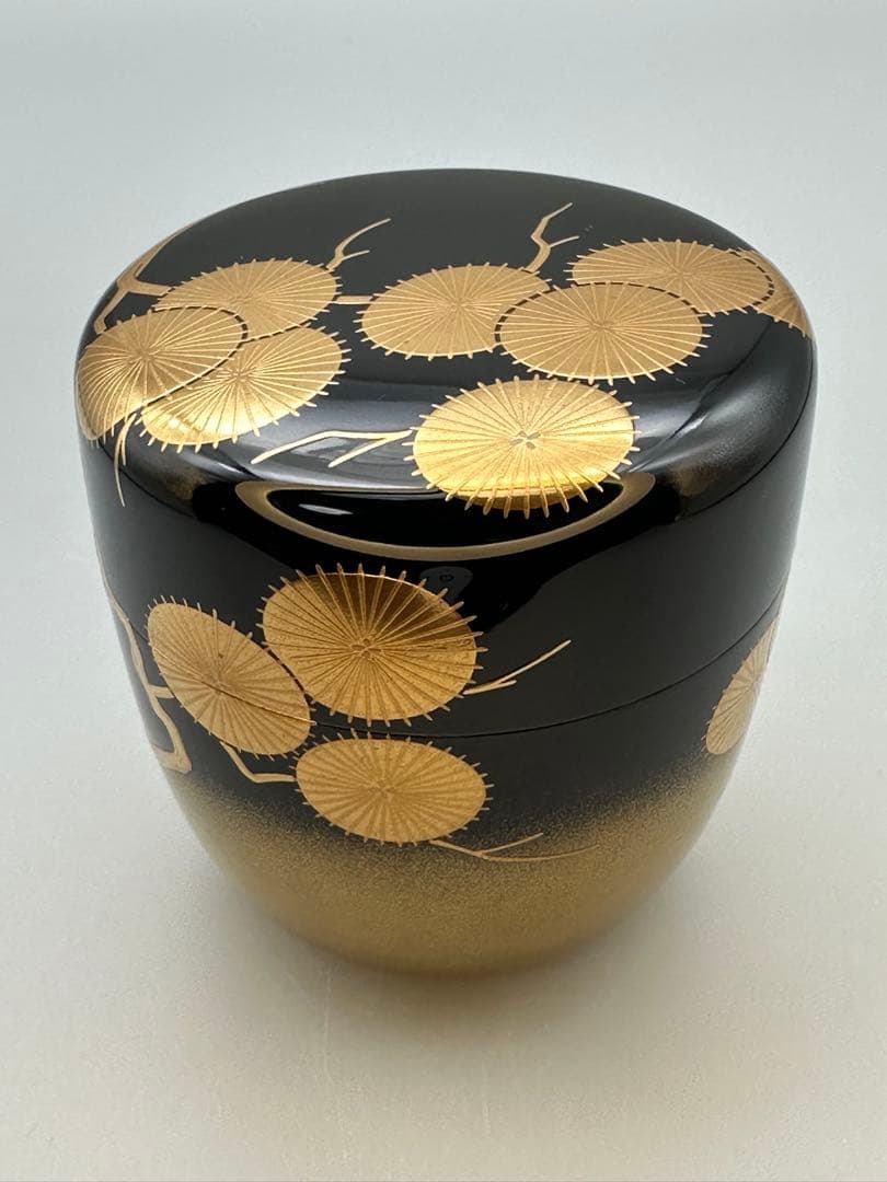 茶道具棗　川谷内正廣　唐松蒔絵