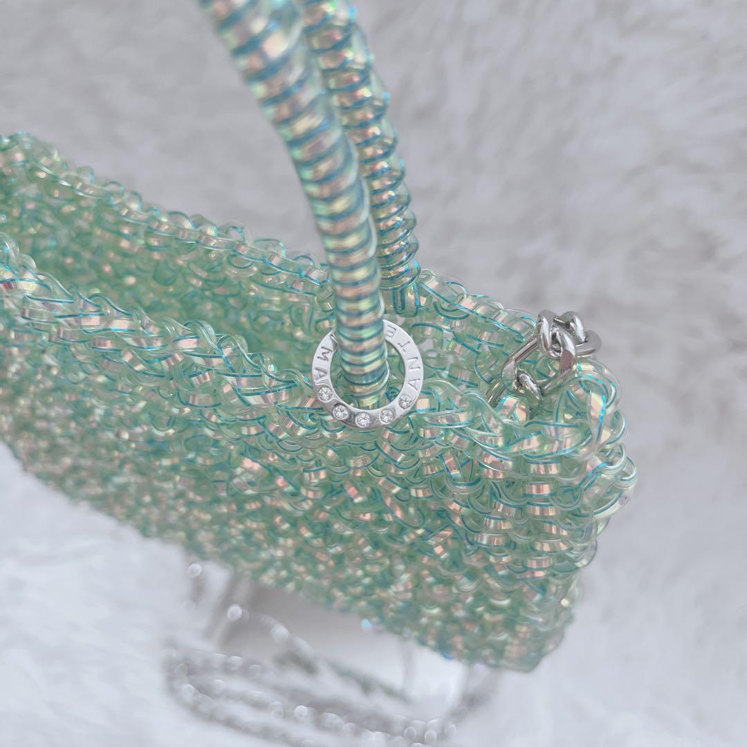 超希少カラー　アンテプリマ スクエア ショルダーチェーン オーロラグリーン