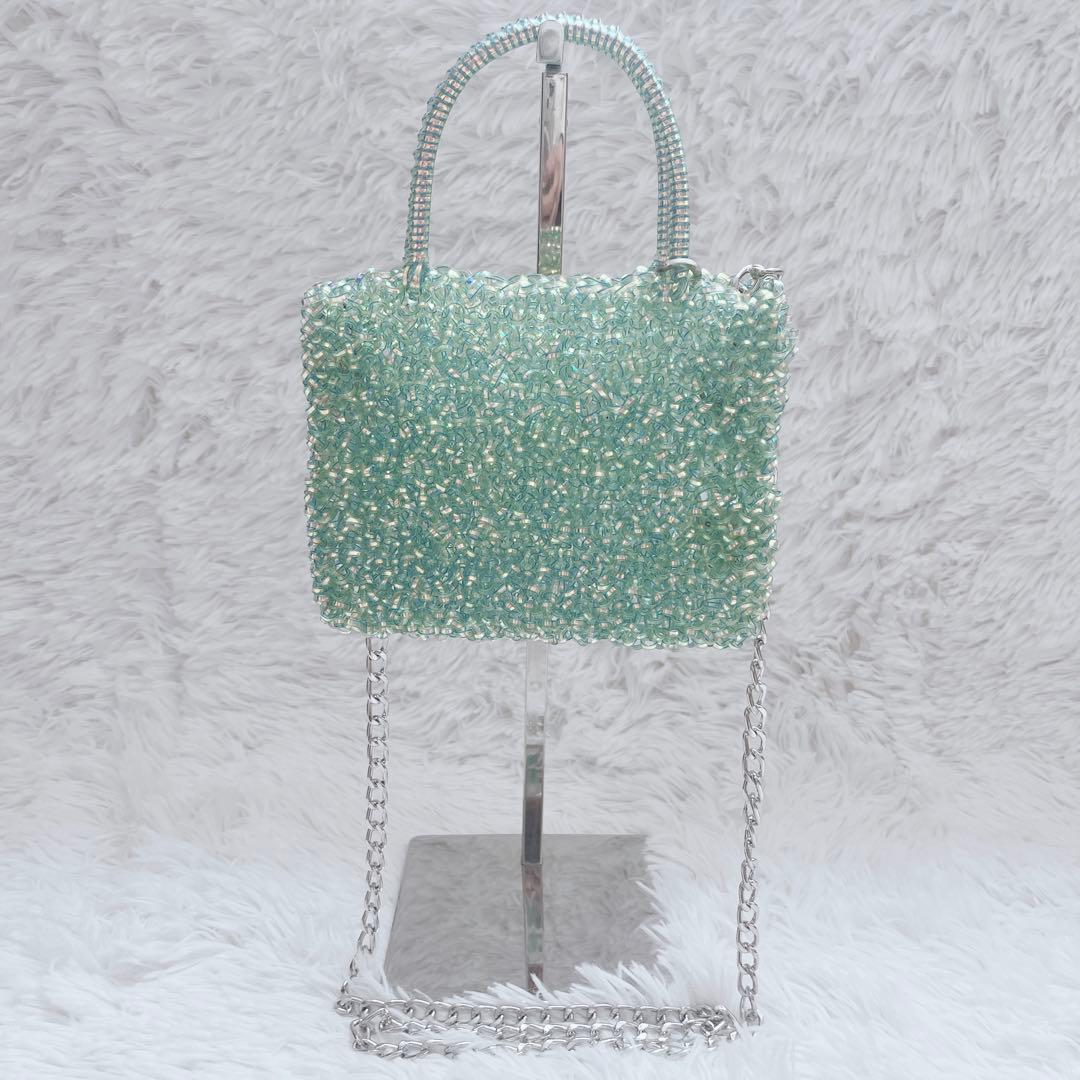 超希少カラー　アンテプリマ スクエア ショルダーチェーン オーロラグリーン