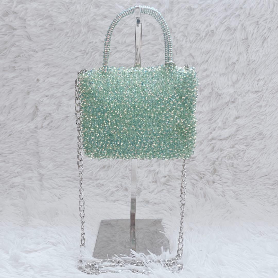 超希少カラー　アンテプリマ スクエア ショルダーチェーン オーロラグリーン