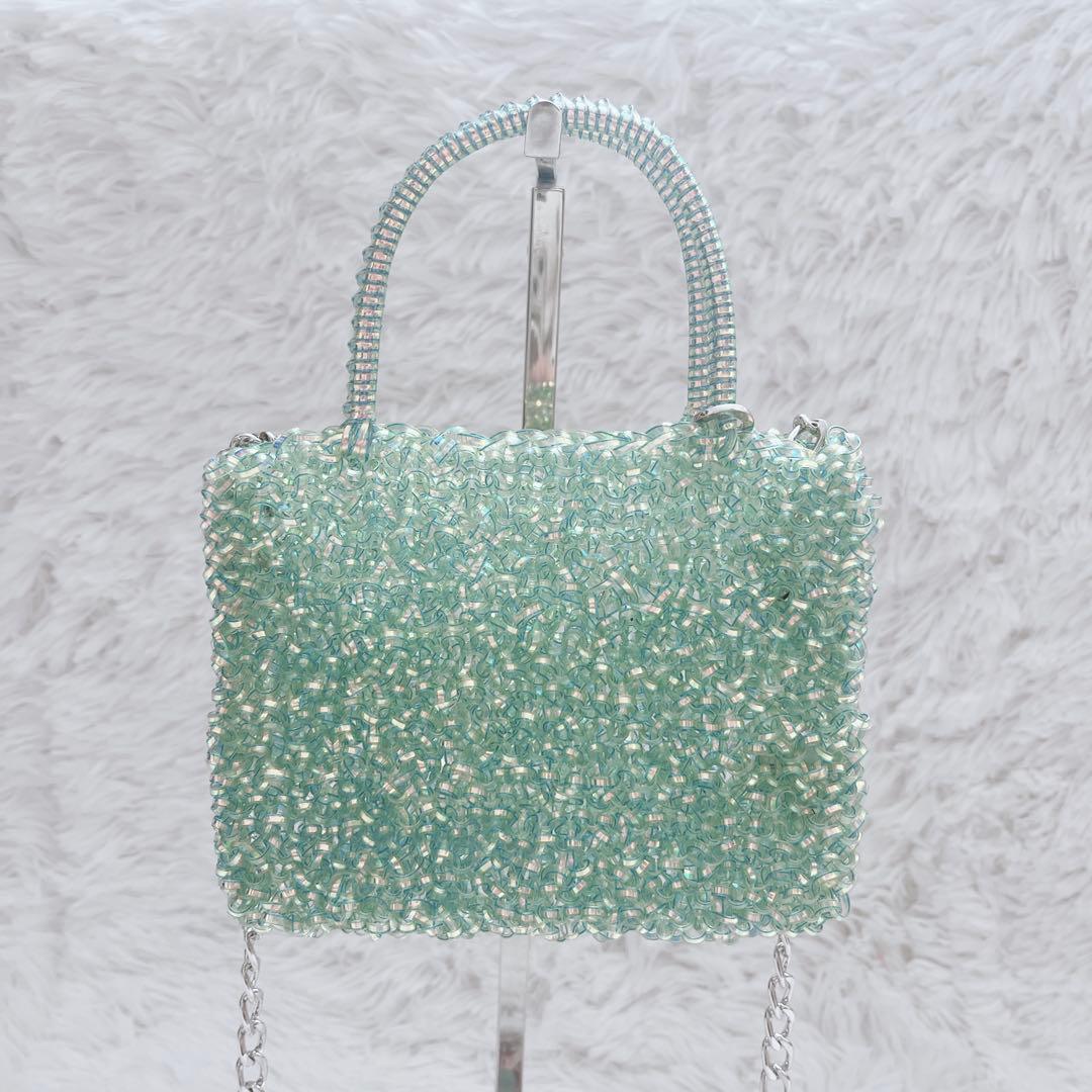 超希少カラー　アンテプリマ スクエア ショルダーチェーン オーロラグリーン