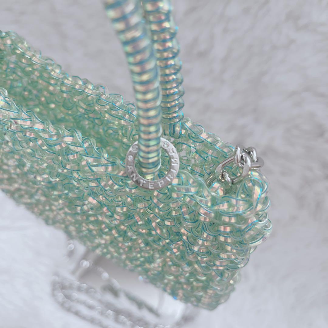 超希少カラー　アンテプリマ スクエア ショルダーチェーン オーロラグリーン