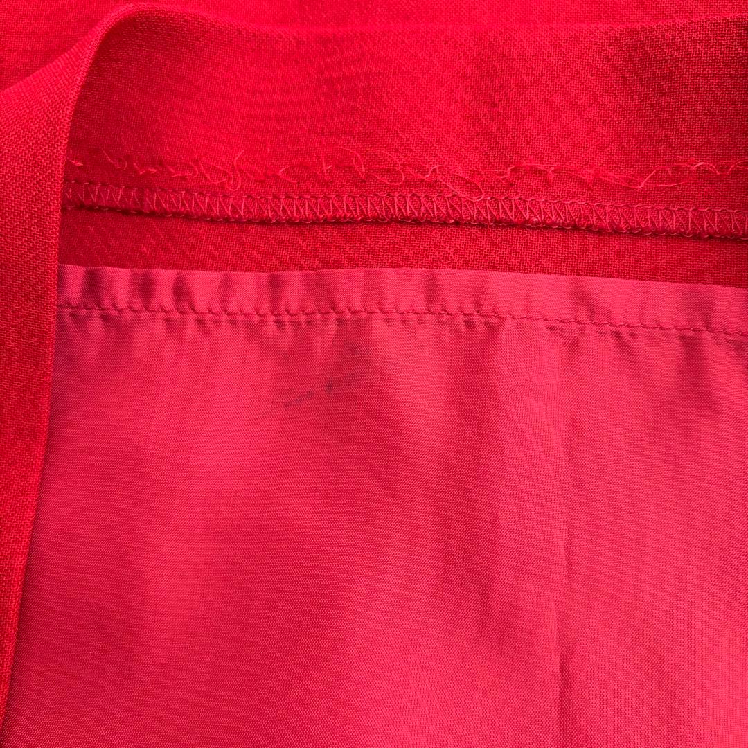 【kumako】マックスマーラ ロングワンピース ノースリーブ 赤 ウール