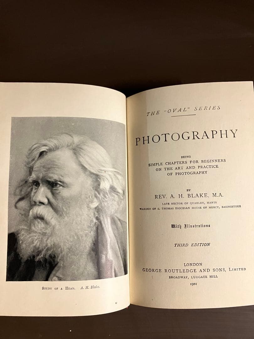 アンティーク本　Rev. A. H. Blake 著　フォトグラフィ　写真関連本