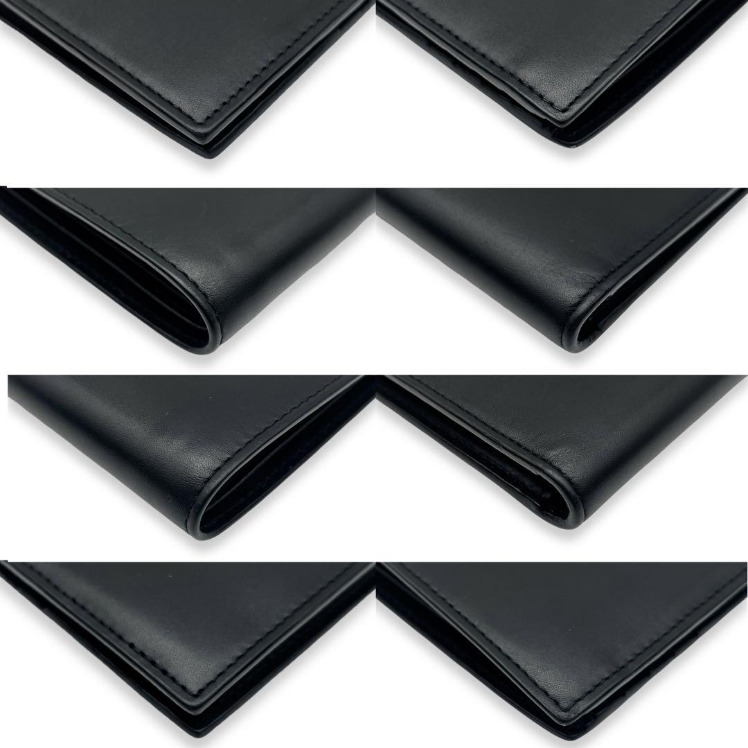 【極美品】サンローラン　レザー　札入れ　二つ折り財布　黒　ブラック　812