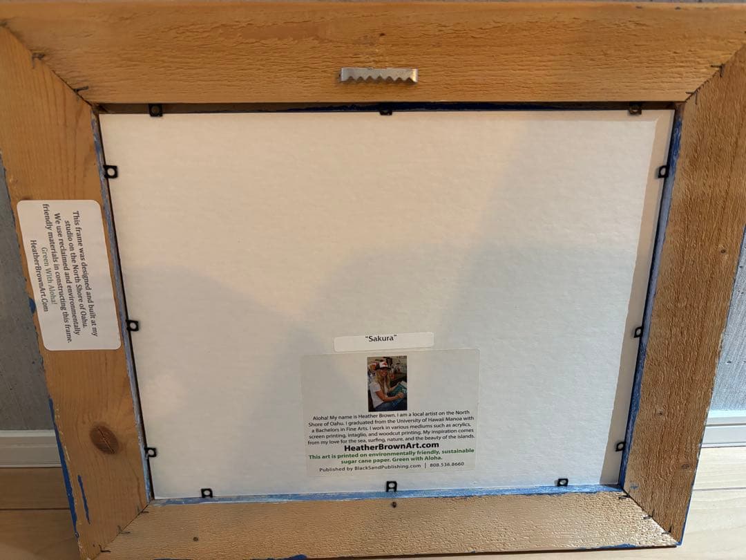 Heather Brown 桜 アート作品　絵画　フレーム　ヘザーブラウン