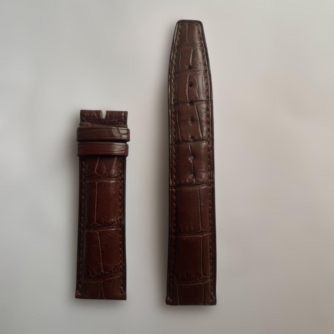 IWC ボルトギーゼクロノグラフ用レザーベルト ダークブラウン