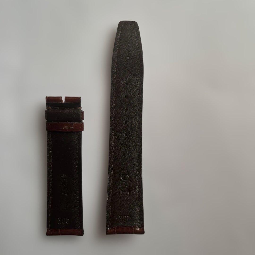 IWC ボルトギーゼクロノグラフ用レザーベルト ダークブラウン