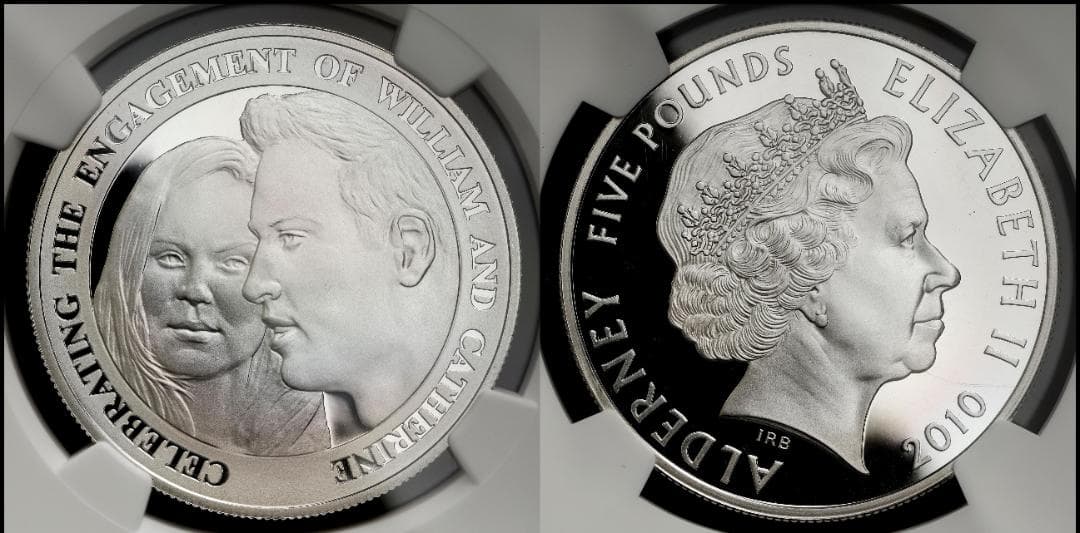 準最高鑑定　NGC-PF69　2010 オルダニー ウィリアム王子 婚約　箱付