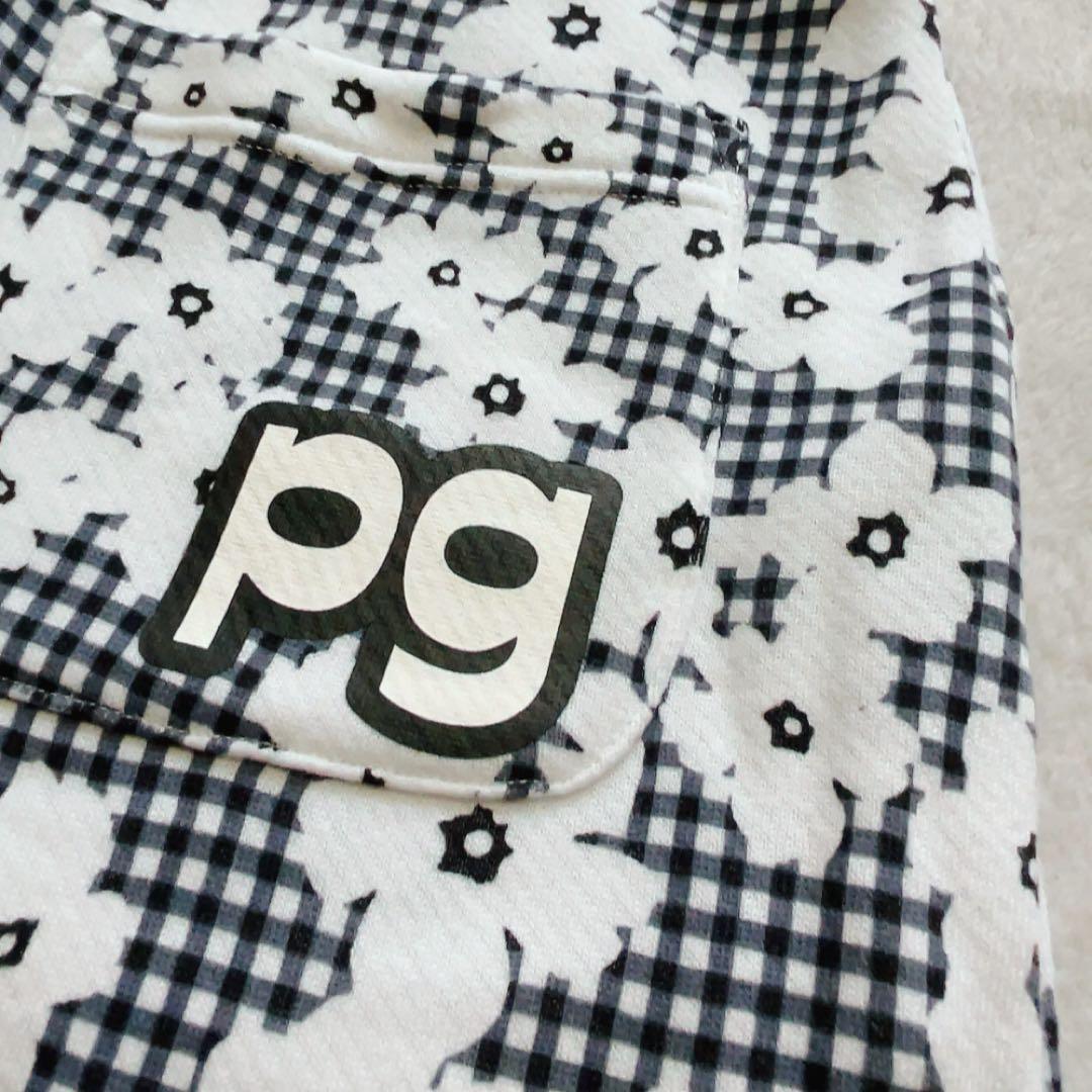 未使用級　パーリーゲイツ セットアップ　パーカー　スカート　チェック　花柄　裏毛