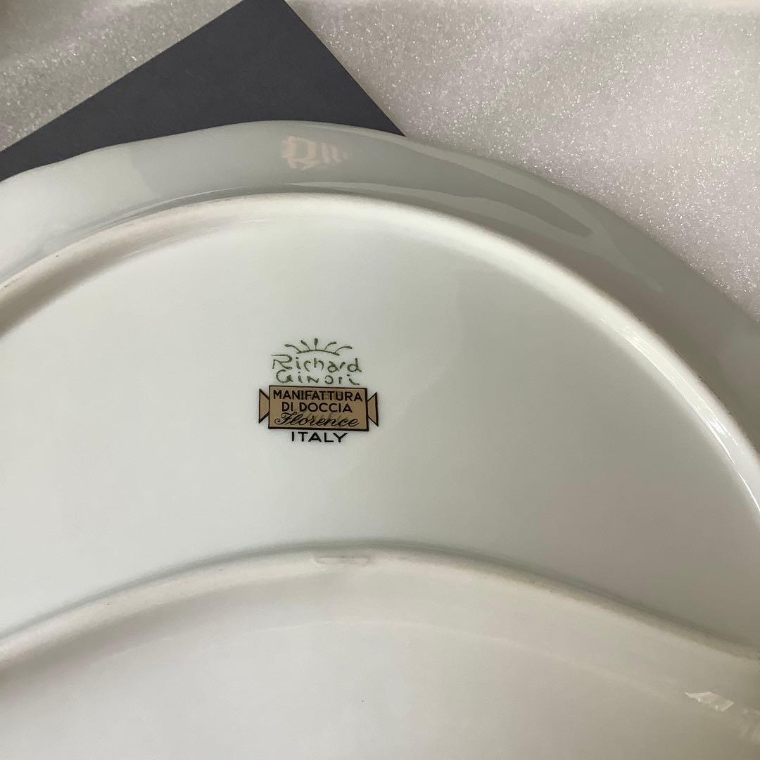 未使用／Richard Ginori アンティックローズ　クレセントディシュ