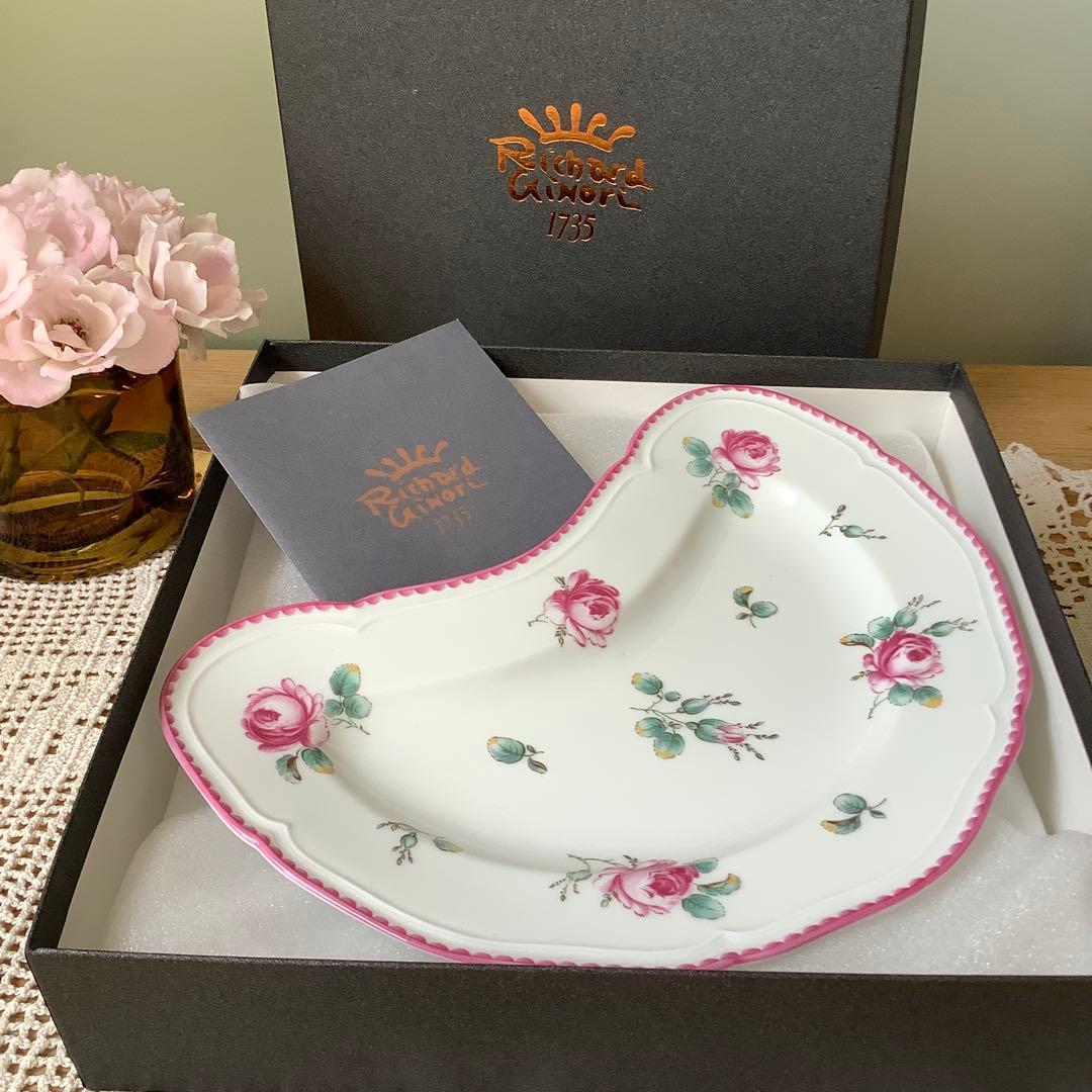 未使用／Richard Ginori アンティックローズ　クレセントディシュ