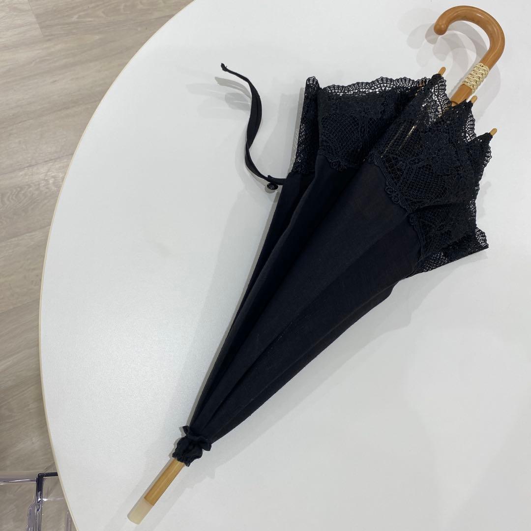 リネンレース日傘　　　未使用