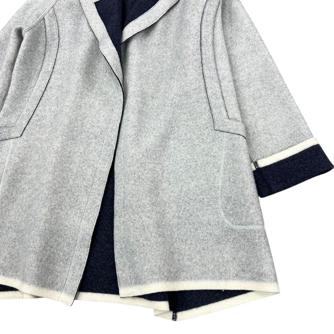 LANVIN COLLECTION ランバン ウールコート 羽織り ライトグレー