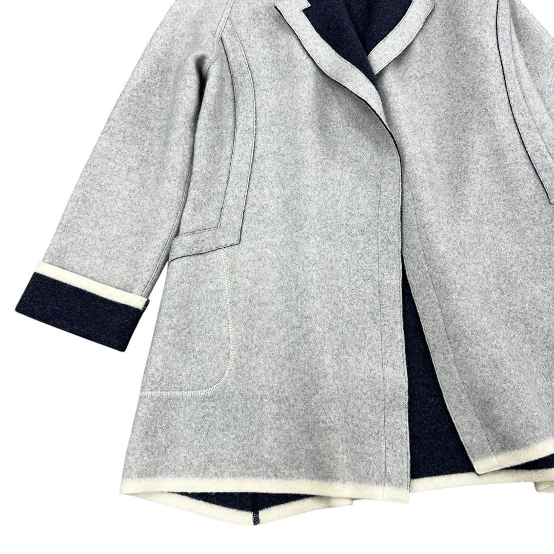 LANVIN COLLECTION ランバン ウールコート 羽織り ライトグレー