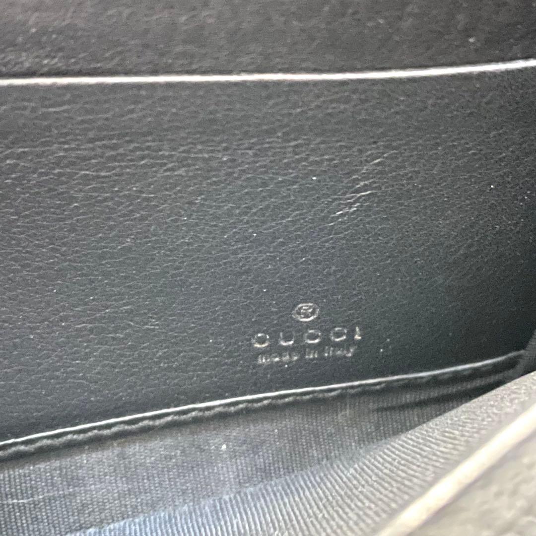 GUCCI グッチ マイクロシマ GGメタルロゴプレート　長財布　0112-②