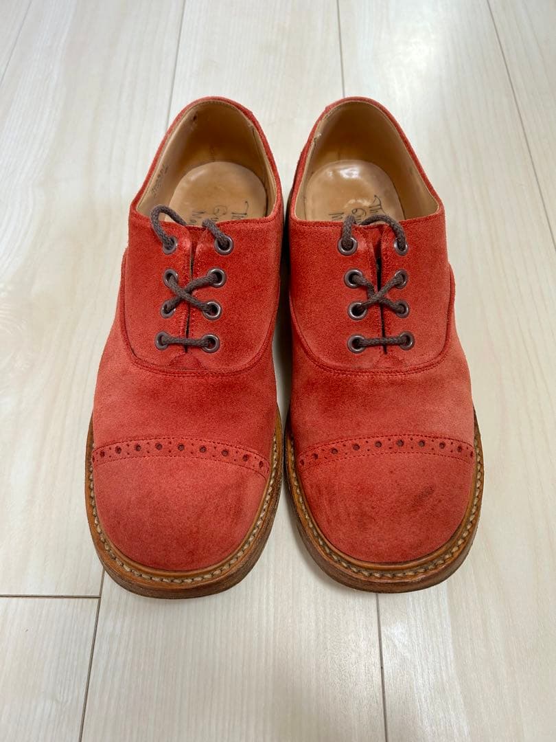Quilp by Tricker's 赤 スエード ドレスシューズ　サイズ7