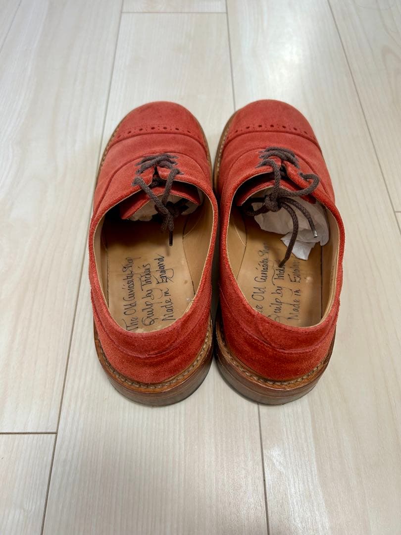 Quilp by Tricker's 赤 スエード ドレスシューズ　サイズ7