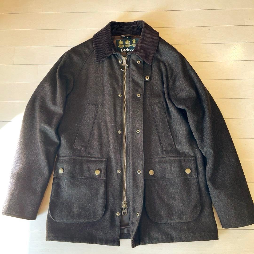 Barbour 美品 BEAMS 別注 ビデイルSL ツイード38 ブラウン 系