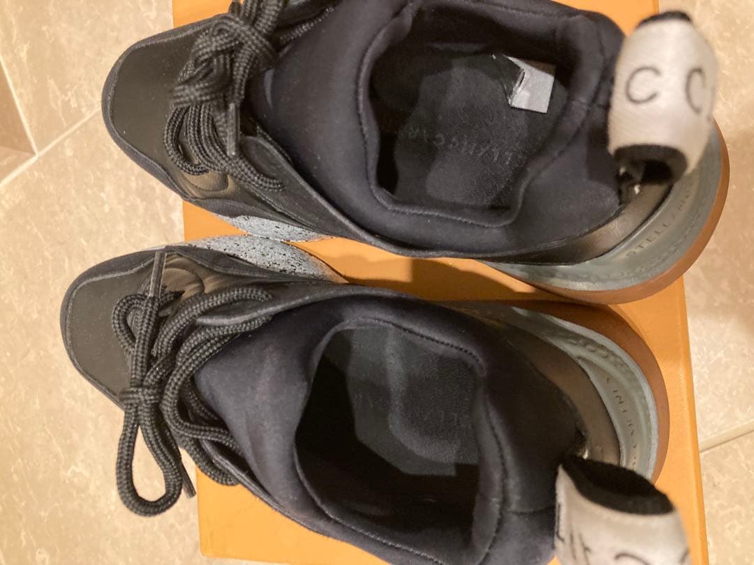 格安　ステラマッカートニー　エクリプス　バイカラー　スニーカー　黒　35 厚底