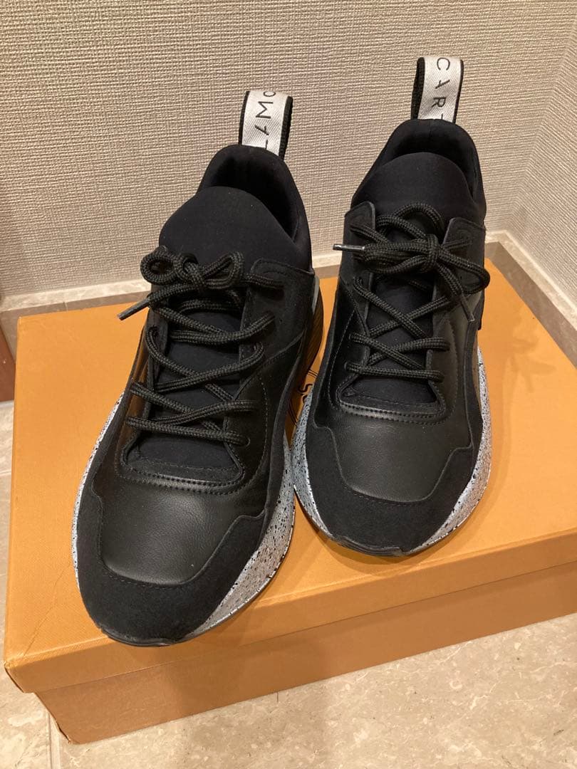 格安　ステラマッカートニー　エクリプス　バイカラー　スニーカー　黒　35 厚底