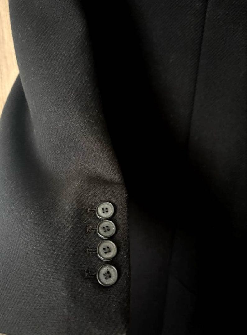 ZARA ウール混　ダブル　ロングコート　ブラック