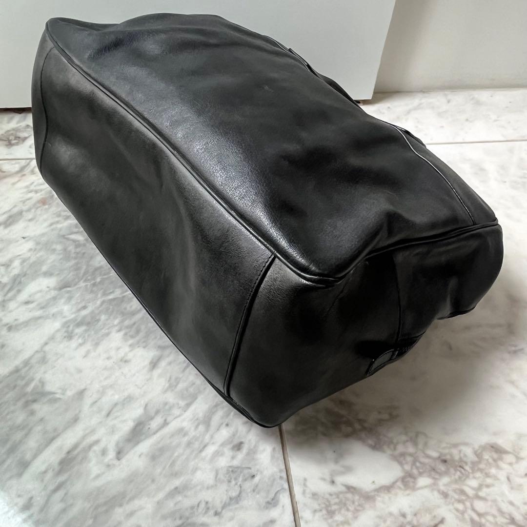 FALORNI ファロルニ レザー ボストンバッグ ブラック