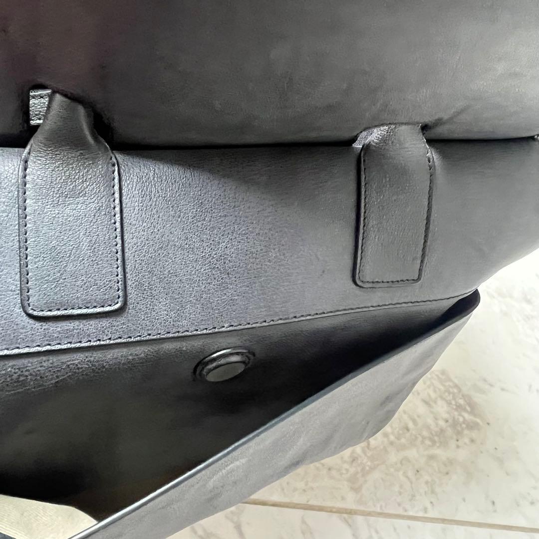 FALORNI ファロルニ レザー ボストンバッグ ブラック