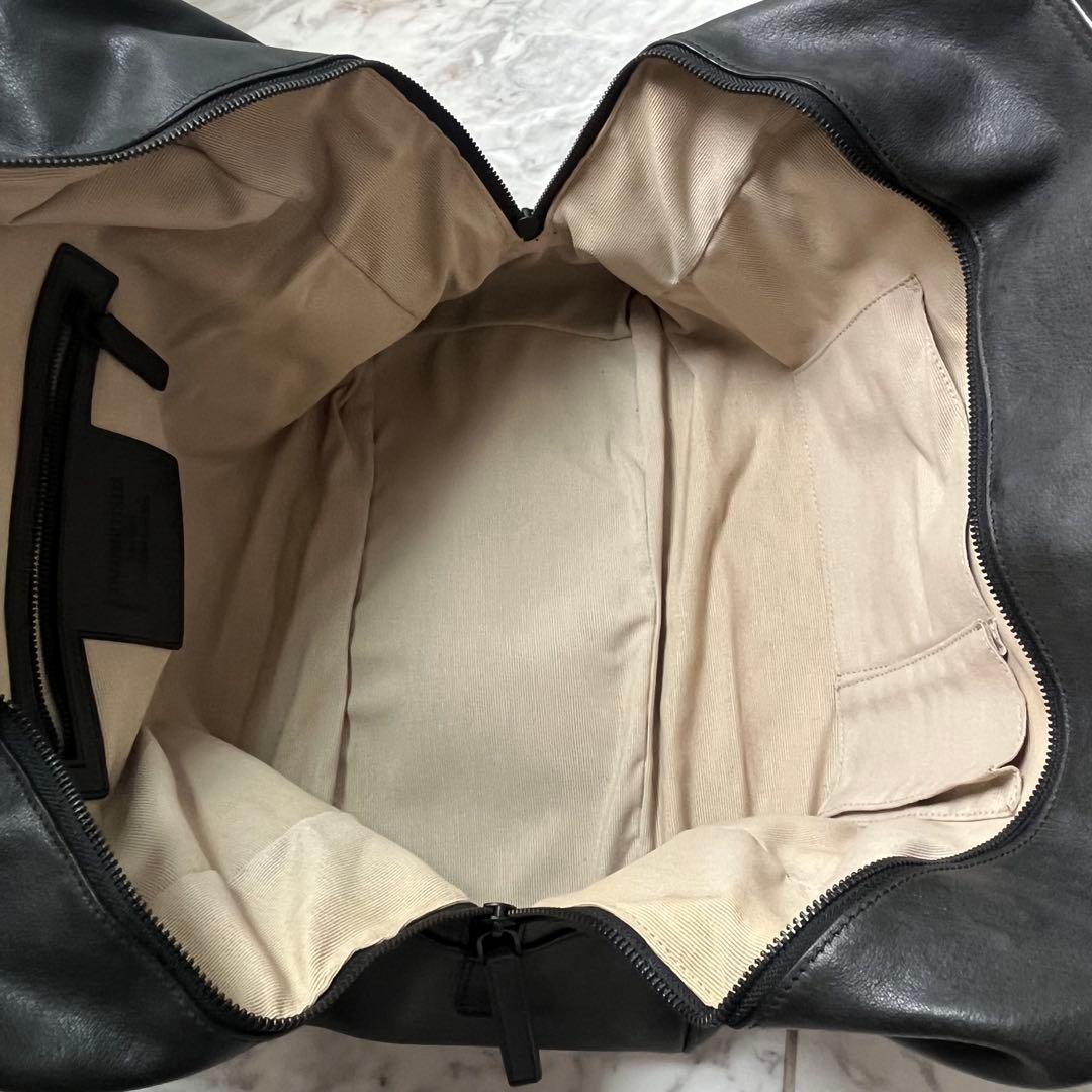 FALORNI ファロルニ レザー ボストンバッグ ブラック