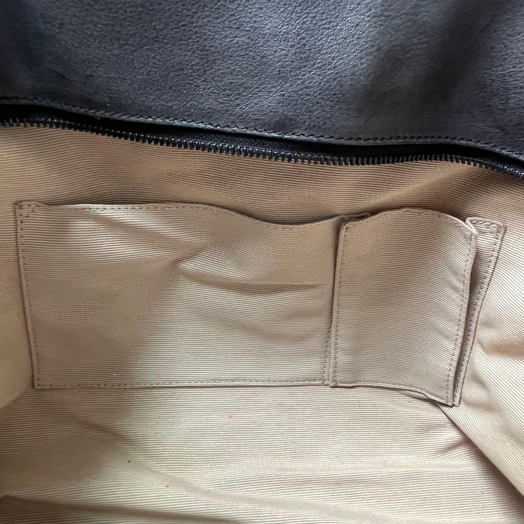 FALORNI ファロルニ レザー ボストンバッグ ブラック