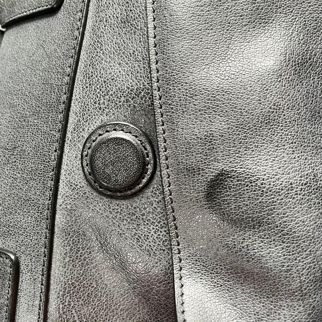 FALORNI ファロルニ レザー ボストンバッグ ブラック