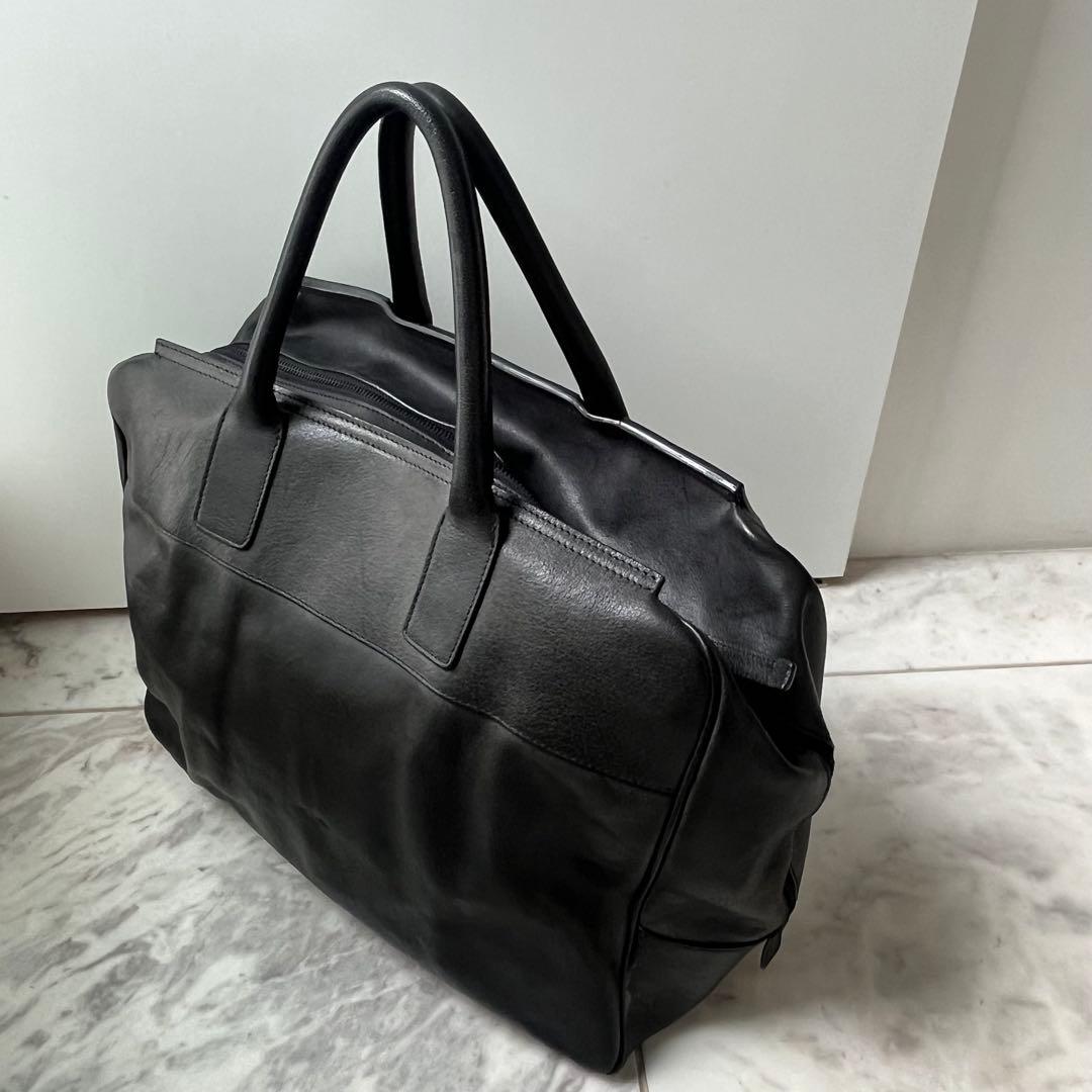 FALORNI ファロルニ レザー ボストンバッグ ブラック