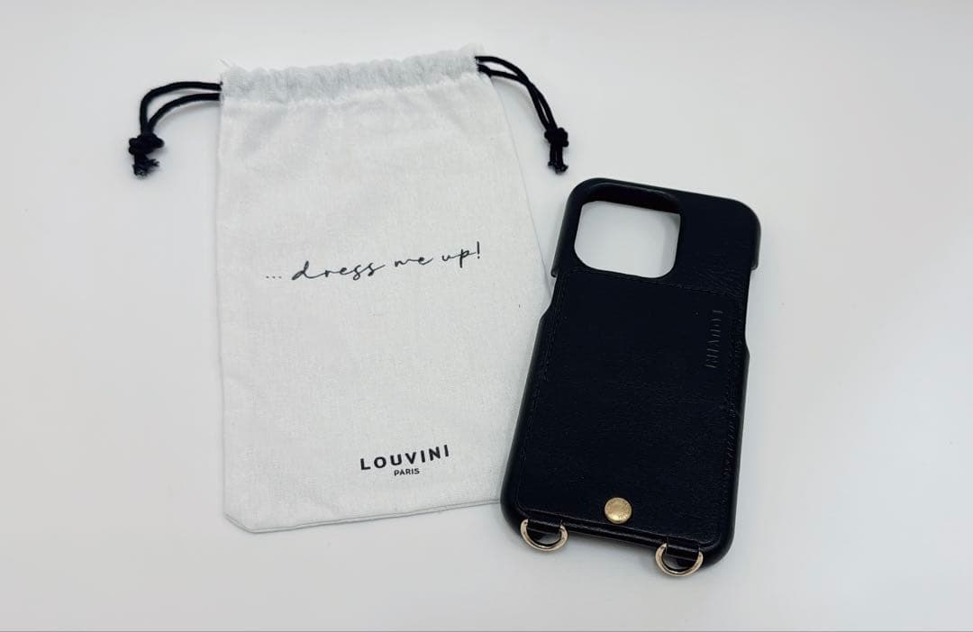 LOUVINI iPhone15pro iPhoneケース ルヴィニ カバー 黒