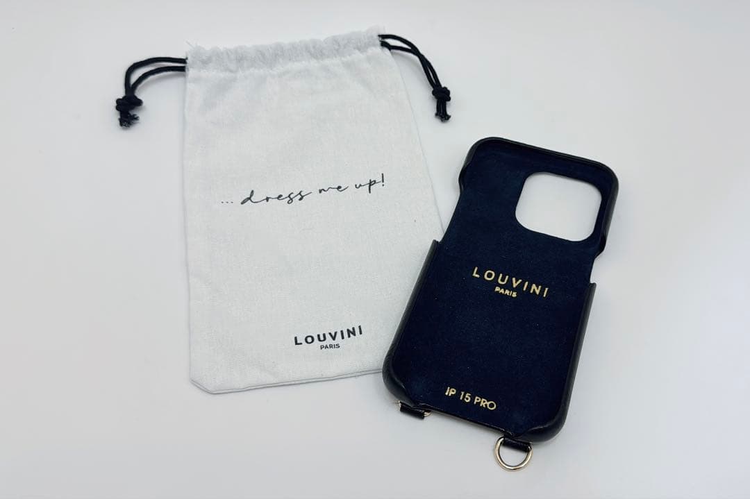 LOUVINI iPhone15pro iPhoneケース ルヴィニ カバー 黒