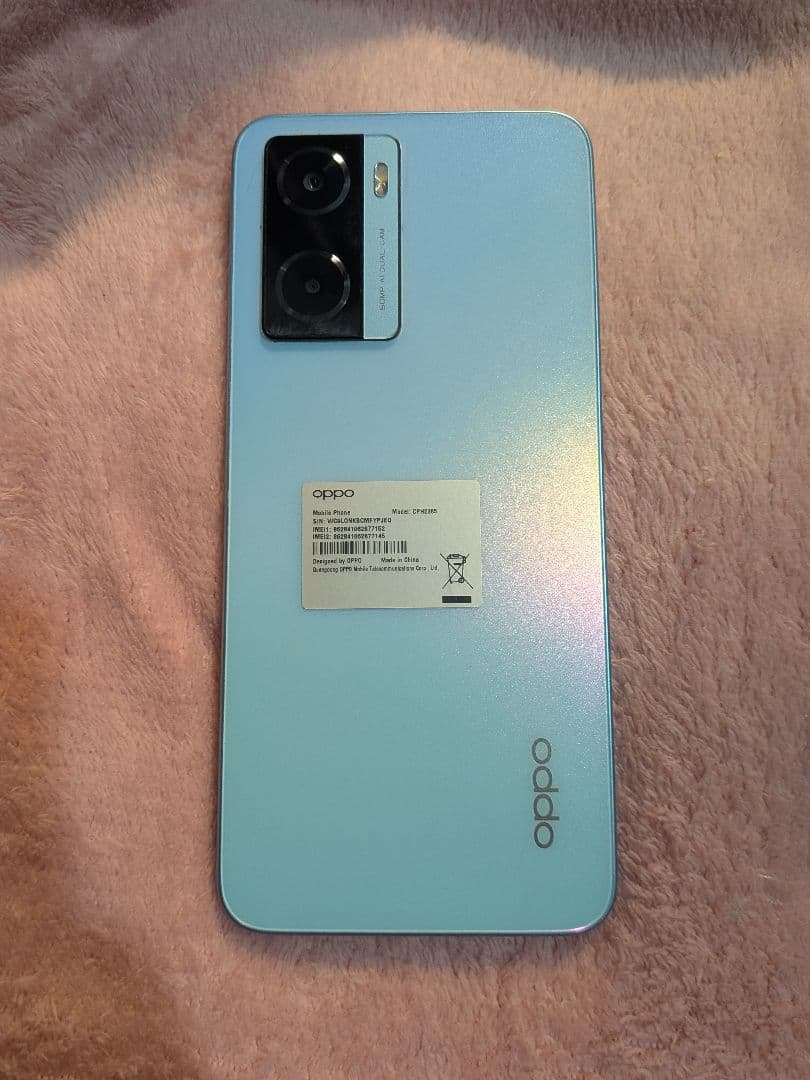 美品！OPPO A77 CPH2385 ブルー【SIMフリー】