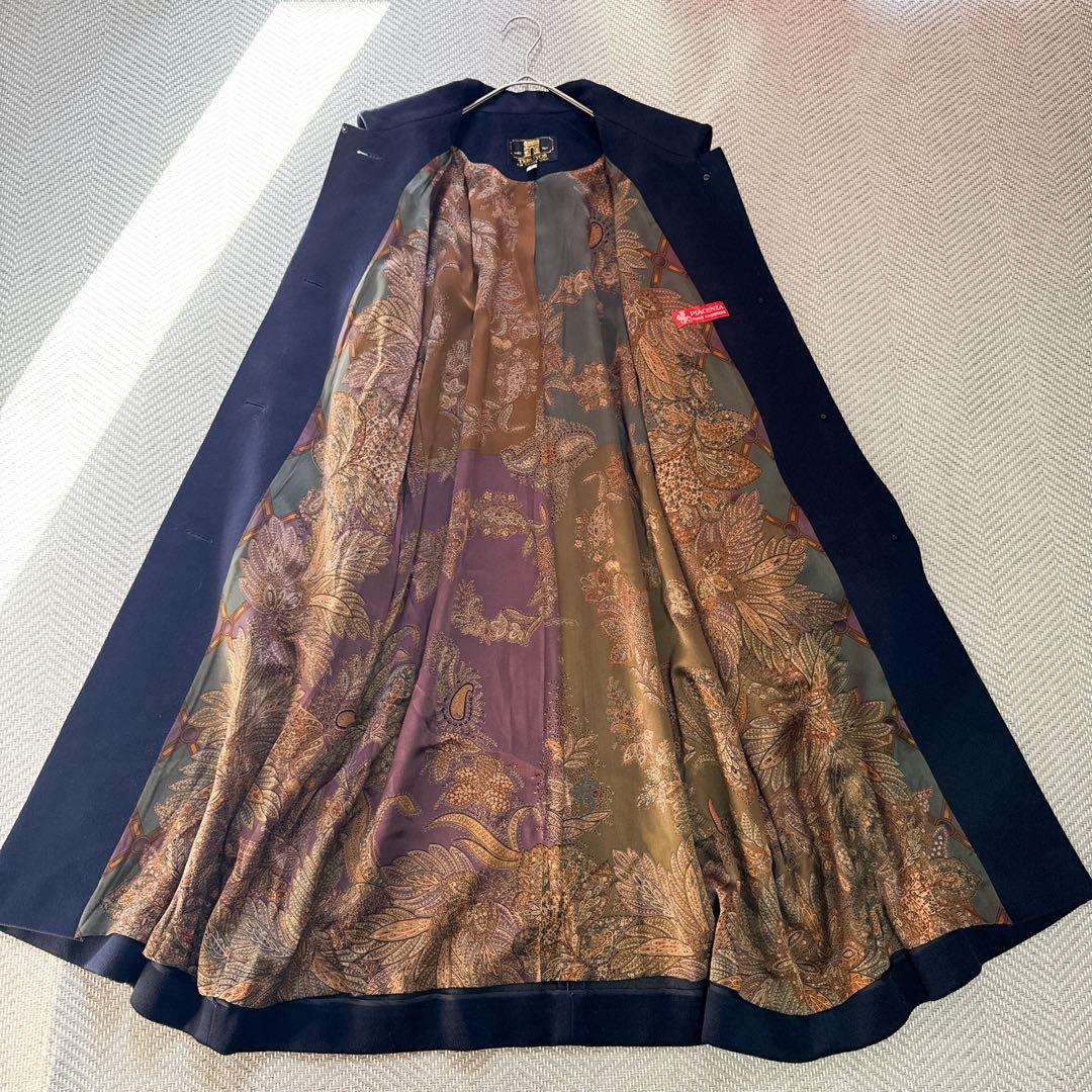 極美品 TERUYOS PIACENZA 高級カシミヤ100% ロングコート F