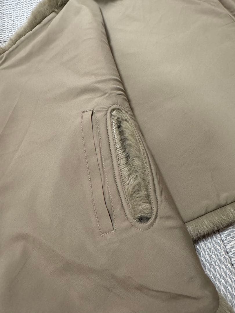 chiakioyamaJENNE リッチボリュームファーケープ ベージュ