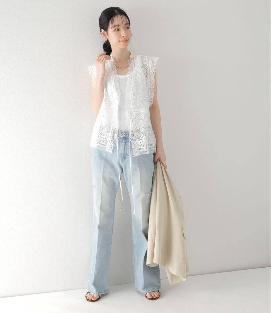 plage レースカットソー
