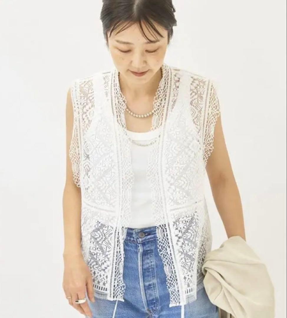 plage レースカットソー