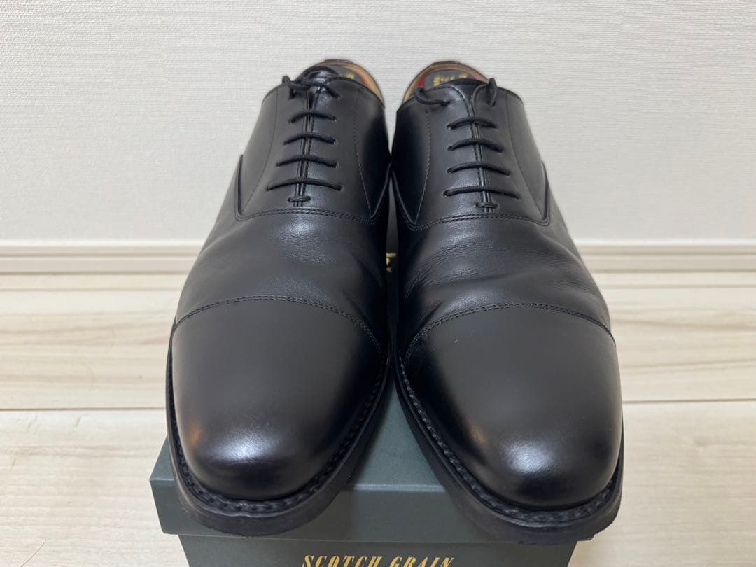 山*本様 SCOTCH GRAIN ブラックレザー ドレスシューズ ストレートチ