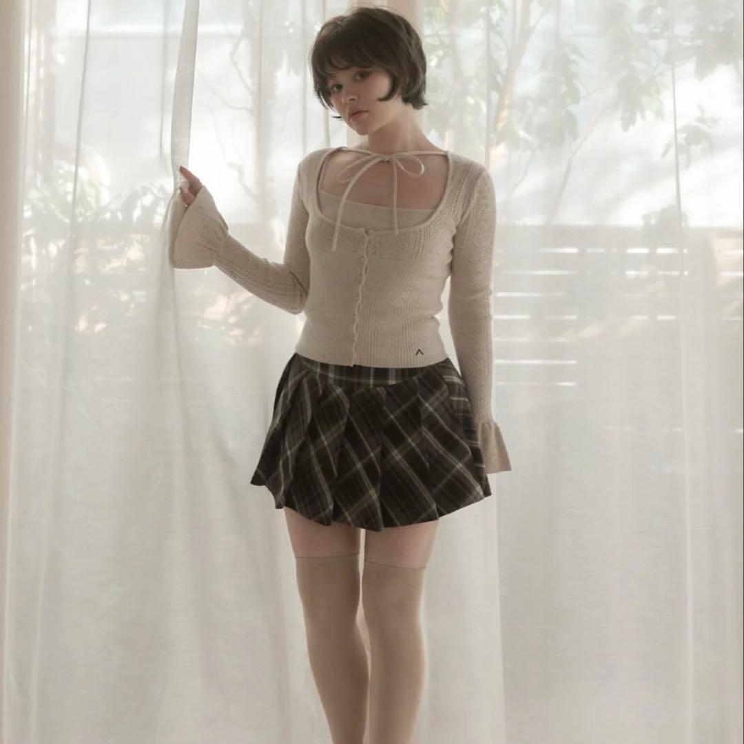 トップス andmary Raelynn knit tops beige