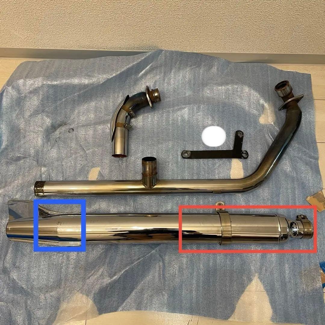 ドラッグスタークラシック400 kentec 2in1フィッシュテールマフラー